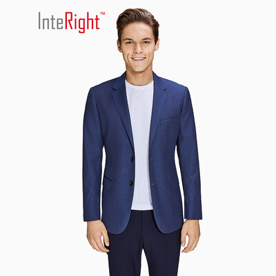 INTERIGHT suit mens business fashion slim wool blend suit jacket lake blue code 17592A
INTERIGHT suit mens business fashion slim wool blend suit jacket lake blue code 17592A