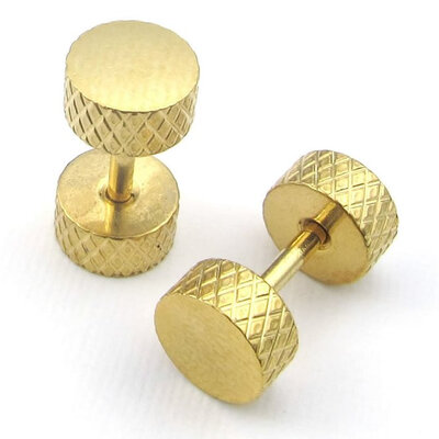 Hpolw Mens Womens Stainless Steel 6mm Screw Stud Earrings Set Plugs Gauges Illusion Tunnel Gold
Hpolw Mens Womens Stainless Steel 6mm Screw Stud Earrings Set Plugs Gauges Illusion Tunnel Gold