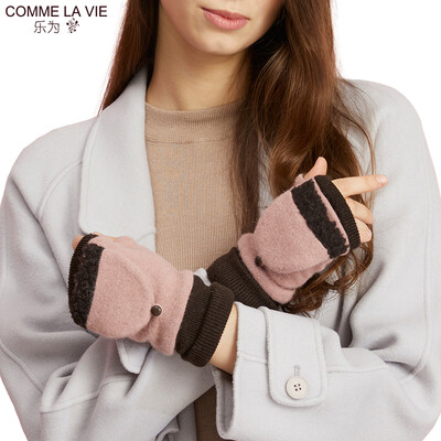 Le for comme lavie ladies gloves female autumn winter cute half finger dual-use wool warm gloves plus velvet thickening students fingerless women 14FD171 gray pink code
Le for comme lavie ladies gloves female autumn winter cute half finger dual-use wool warm gloves plus velvet thickening students fingerless women 14FD171 gray pink code