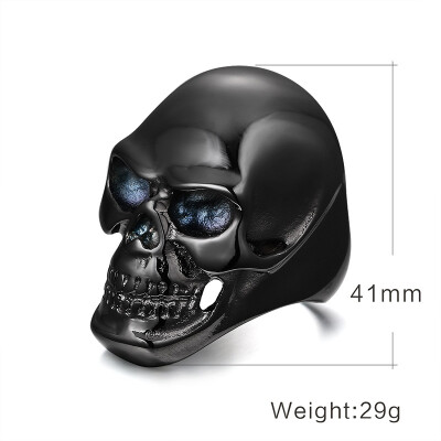 Hot Sale Men Fashion Jewelry Domineering Thick 316L Titanium Stainless Black Skull Ring Chunky Men Finger Ring Accessories for Prom Party Birthday Gift
Hot Sale Men Fashion Jewelry Domineering Thick 316L Titanium Stainless Black Skull Ring Chunky Men Finger Ring Accessories for Prom Party Birthday Gift