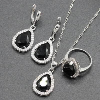 Fashion Water Drop Multicolor Rainbow Stone Silver Plated Jewelry Sets for Women Seven Colors Available Free Jewelry Box
Fashion Water Drop Multicolor Rainbow Stone Silver Plated Jewelry Sets for Women Seven Colors Available Free Jewelry Box