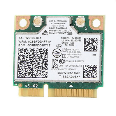 Dual Band Wireless card for intel 7260AC 7260HMW ac 80211ac BT40 Card For Lenovo Thinkpad S540 E540 FRU 04x6010 20200555
Dual Band Wireless card for intel 7260AC 7260HMW ac 80211ac BT40 Card For Lenovo Thinkpad S540 E540 FRU 04x6010 20200555