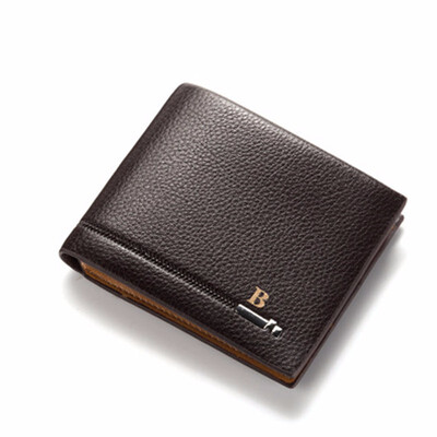 Men Wallet PU Leather Black Purse