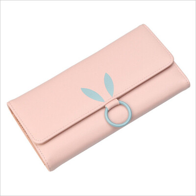 Women Trendy Tasteful Faux Leather Clutch Purse Card Coin Wallet Handbag Bag
