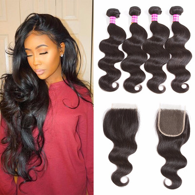 Brazilian Virgin Human Hair Body Wave Bundles with Lace Closure 44 Free Part Naural Black Unprocessed Hair Bundles with Closure
Brazilian Virgin Human Hair Body Wave Bundles with Lace Closure 44 Free Part Naural Black Unprocessed Hair Bundles with Closure