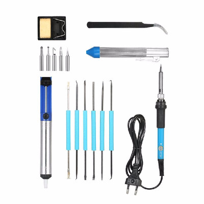 16 in 1 Soldering Tools Kit 60W 220V EU Plug Adjustable Temperature Welding Soldering Iron 5pcs Soldering Tips Desoldering Pump As
16 in 1 Soldering Tools Kit 60W 220V EU Plug Adjustable Temperature Welding Soldering Iron 5pcs Soldering Tips Desoldering Pump As
