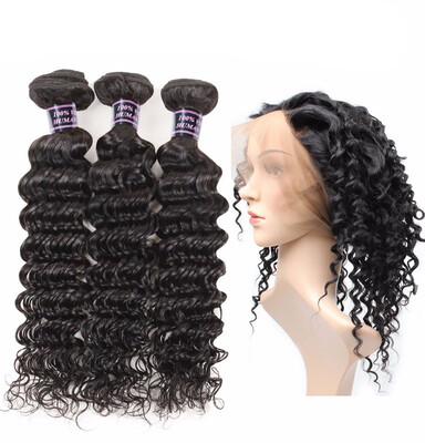 Ishow Malaysian Deep Wave 360 Lace Frontal Closure With 3 Bundles 7A Virgin Human Hair With 1Pc 360 Closure Weave With Baby Hair
Ishow Malaysian Deep Wave 360 Lace Frontal Closure With 3 Bundles 7A Virgin Human Hair With 1Pc 360 Closure Weave With Baby Hair
