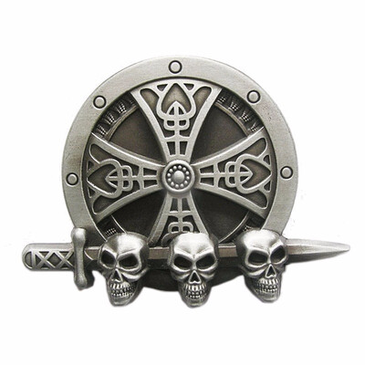 New Vintage Round Cross Knot W Skull Belt Buckle Gurtelschnalle Boucle de ceinture 
New Vintage Round Cross Knot W Skull Belt Buckle Gurtelschnalle Boucle de ceinture