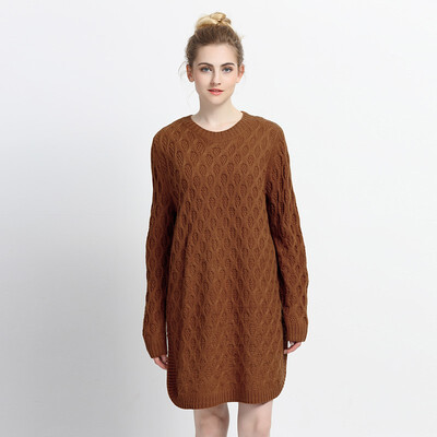 2018 New Arrival Autumn Winter O-neck Long-sleeved Long Sweater Loose Knitting Pullover Keep Warm Sweater Women
2018 New Arrival Autumn Winter O-neck Long-sleeved Long Sweater Loose Knitting Pullover Keep Warm Sweater Women