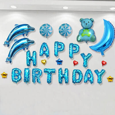 Happy birthday balloon color aluminum film text balloon aluminum balloon blue dolphins hug bear 16 inch giving gas cylinder
Happy birthday balloon color aluminum film text balloon aluminum balloon blue dolphins hug bear 16 inch giving gas cylinder