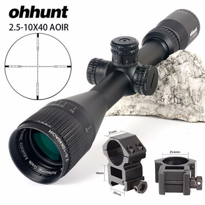 ohhunt 25-10X40 AOIR Full Size Riflescope RGB Mil Dot Illuminated Wire Reticle Shooting Tactical Optics Sight Rifle Scope
ohhunt 25-10X40 AOIR Full Size Riflescope RGB Mil Dot Illuminated Wire Reticle Shooting Tactical Optics Sight Rifle Scope