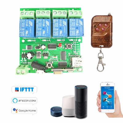 eWeLink 433Mhz Smart Remote Control Wireless Switch Universal Module 4ch DC 5V 12V 32V Wifi Switch Timer Phone APP Remote Control
eWeLink 433Mhz Smart Remote Control Wireless Switch Universal Module 4ch DC 5V 12V 32V Wifi Switch Timer Phone APP Remote Control