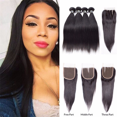 Amazing Star Brazilian Virgin Straight Hair Bundles with Closure Straight Human Hair with Closure 4x4" Double Weft Silky
Amazing Star Brazilian Virgin Straight Hair Bundles with Closure Straight Human Hair with Closure 4x4" Double Weft Silky
