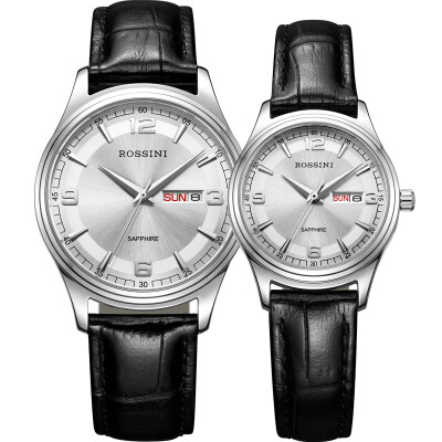 Rossini (ROSSINI) watch Ya Zun business series belt double calendar quartz couple table female table 5574G01F
Rossini (ROSSINI) watch Ya Zun business series belt double calendar quartz couple table female table 5574G01F
