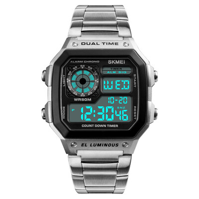 SKMEI Sport Stainless Steel Men Watch 5ATM Water-resistant Digital Backlight Man Wristwatch Male Relogio Musculino Chronograph
SKMEI Sport Stainless Steel Men Watch 5ATM Water-resistant Digital Backlight Man Wristwatch Male Relogio Musculino Chronograph
