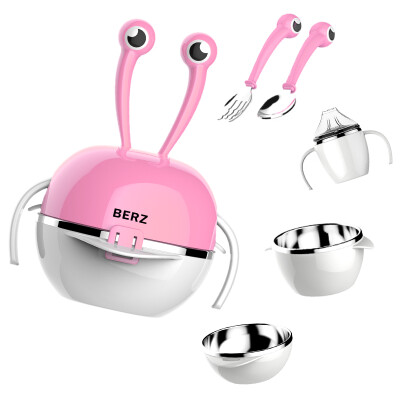 Bayes BERZ childrens tableware baby food bowl childrens bowl portable 5 piece set 304 stainless steel bowl fork spoon baby cutlery set pink
Bayes BERZ childrens tableware baby food bowl childrens bowl portable 5 piece set 304 stainless steel bowl fork spoon baby cutlery set pink