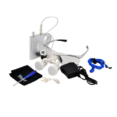 3.5x320mm Dentist Dental Surgical Medical Binocular Loupes Optical Glass Loupe + Portable LED Head Light Lamp silver 2015 Hot A
3.5x320mm Dentist Dental Surgical Medical Binocular Loupes Optical Glass Loupe + Portable LED Head Light Lamp silver 2015 Hot A