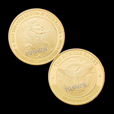 Hunger games movie commemorative coin katniss&mockingjay gold-plated souvenir art collection
Hunger games movie commemorative coin katniss&mockingjay gold-plated souvenir art collection
