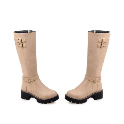 IDIFU Womens Trendy Buckle Straps Round Toe Side Zipper Block Medium Heel Platform Under the Knee High Boots
IDIFU Womens Trendy Buckle Straps Round Toe Side Zipper Block Medium Heel Platform Under the Knee High Boots