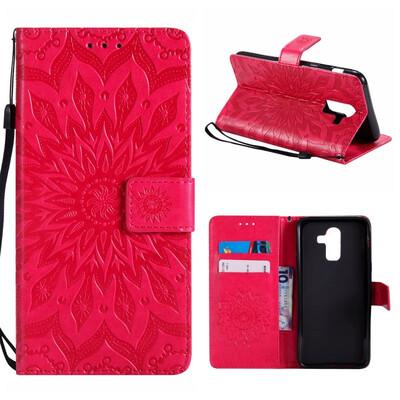 MOONCASE Samsung Galaxy J8 Wallet CaseSun Flower Pattern Embossed PU Leather Magnetic Flip Cover Card Holders - Red
MOONCASE Samsung Galaxy J8 Wallet CaseSun Flower Pattern Embossed PU Leather Magnetic Flip Cover Card Holders - Red