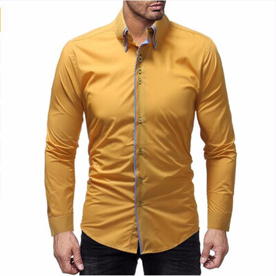2018 new best selling mens shirts double-layer collar door edging mens casual slim long-sleeved shirt solid color long-sleeved
2018 new best selling mens shirts double-layer collar door edging mens casual slim long-sleeved shirt solid color long-sleeved