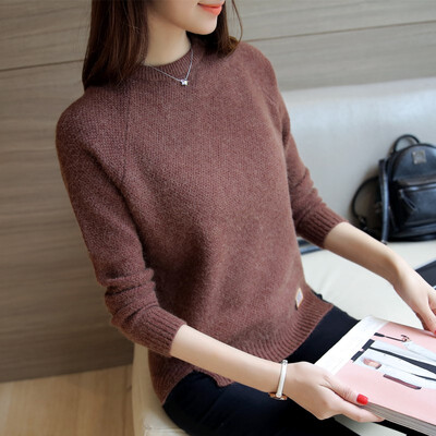 2018 Women Sweaters Autumn Winter Long Sleeve Pull Female Solid Pullover Female Casual Knitted Sweater
2018 Women Sweaters Autumn Winter Long Sleeve Pull Female Solid Pullover Female Casual Knitted Sweater