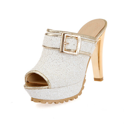 IDIFU Womens Trendy Peep Toe Sequined Sandals - Glitter Buckled Belt Platform - Slide on Chunky High Heels Clogs Shoes
IDIFU Womens Trendy Peep Toe Sequined Sandals - Glitter Buckled Belt Platform - Slide on Chunky High Heels Clogs Shoes
