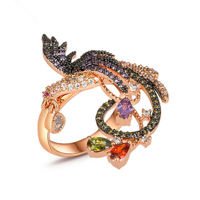 Aiyaya Trendy Bird Of Wonder Phoenix Rings For Women 18K Rose Gold Plated Vintage Jewelry With Tiny Cubic Zircon Paved
Aiyaya Trendy Bird Of Wonder Phoenix Rings For Women 18K Rose Gold Plated Vintage Jewelry With Tiny Cubic Zircon Paved