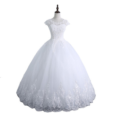 Ball Gown O Neck Wedding Dress Lace Body Pearls Short Sleeve Wedding Gown Plus Size Real Image Bridal Gown Vestido De Noiva
Ball Gown O Neck Wedding Dress Lace Body Pearls Short Sleeve Wedding Gown Plus Size Real Image Bridal Gown Vestido De Noiva