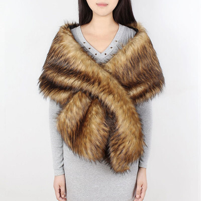 Elegant Brown Women Faux Fur Shawl Wedding Dress Wraps Scarf Soft Fox Lady Winter Warm Bride Cape
Elegant Brown Women Faux Fur Shawl Wedding Dress Wraps Scarf Soft Fox Lady Winter Warm Bride Cape