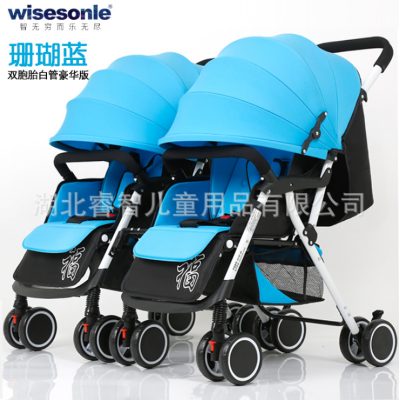 Twin baby strollers can be split&folded light shock absorbers can be reclined in a baby stroller twin tube white tube silver t
Twin baby strollers can be split&folded light shock absorbers can be reclined in a baby stroller twin tube white tube silver t