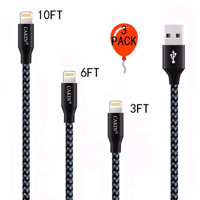 CAKIN Lightning Cable 3 Pack 3610FT Extra Long Nylon Braided USB Charging Syncing Cord Compatible iPhone Charger X88Plus77
CAKIN Lightning Cable 3 Pack 3610FT Extra Long Nylon Braided USB Charging Syncing Cord Compatible iPhone Charger X88Plus77