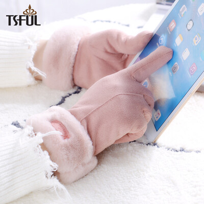 Tsful gloves female winter plus velvet thick waterproof warm riding all refers to plush cute cartoon Korean version of the simple five fingers points A5352A pink
Tsful gloves female winter plus velvet thick waterproof warm riding all refers to plush cute cartoon Korean version of the simple five fingers points A5352A pink