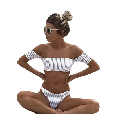 Two Pieces Sexy Flat Shoulder Womens Swimming Suit Sexy Top Brief Swimwear Women Beach
Two Pieces Sexy Flat Shoulder Womens Swimming Suit Sexy Top Brief Swimwear Women Beach