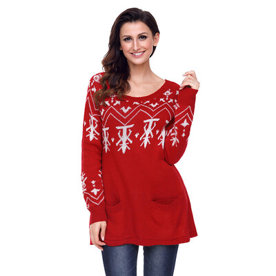 PREISEI Autumn Winter Sweet Casual Loose Print Pullover Straight Knitted Christmas Sweater Women PR27720
PREISEI Autumn Winter Sweet Casual Loose Print Pullover Straight Knitted Christmas Sweater Women PR27720