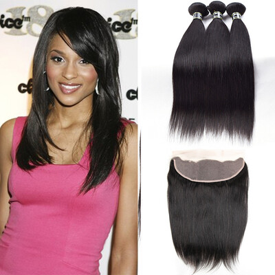 Unprocessed Straight Hair With Frontal 3 Bundles Human Virgin Hair with Closure Frontal 13x4 Lace Closure with Bundles Deal
Unprocessed Straight Hair With Frontal 3 Bundles Human Virgin Hair with Closure Frontal 13x4 Lace Closure with Bundles Deal