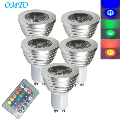 OMTO 5PCS E27 3W RGB 16 Color Changing Spotlight with IR Remote Control Mood Ambiance Lighting
OMTO 5PCS E27 3W RGB 16 Color Changing Spotlight with IR Remote Control Mood Ambiance Lighting