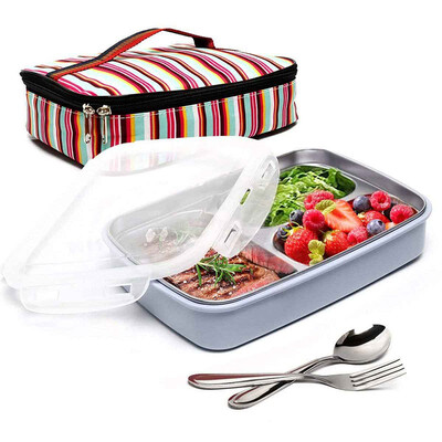 Lunch box Stainless steel Portable Insulated Leakproof Meal Prep Container Microwave Safe with Bag & Fork Spoon Kit Picnic Boxes
Lunch box Stainless steel Portable Insulated Leakproof Meal Prep Container Microwave Safe with Bag & Fork Spoon Kit Picnic Boxes