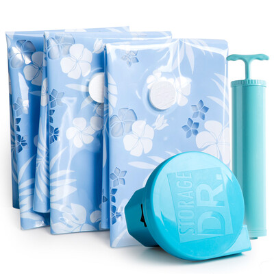 DRSTORAGE vacuum compression bag quilts clothing storage 12 silk naive blue 4 large 4 set with electric pump
DRSTORAGE vacuum compression bag quilts clothing storage 12 silk naive blue 4 large 4 set with electric pump