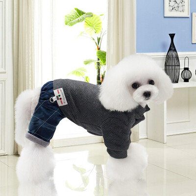 HANHANLEYUAN pet dog clothes puppy four feet with hat autumn&winter cotton warm clothes Teddy small dog&cat clothes supplies suitable for 12 kg pet four-legged cotton clothes - dark gray
HANHANLEYUAN pet dog clothes puppy four feet with hat autumn&winter cotton warm clothes Teddy small dog&cat clothes supplies suitable for 12 kg pet four-legged cotton clothes - dark gray