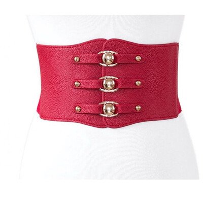 VOCHIC PU Leather Belt High Waist Cincher Belt Corsets Wide Belt