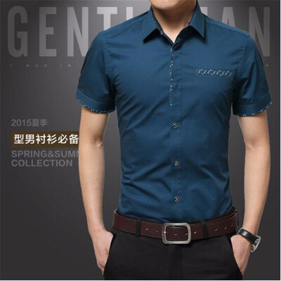 2017 Summer New Mens Shirt Brand Luxury Men Cotton Short Sleeves Dress Shirt Turn-down Collar Cardigan Shirt Men Clothes
2017 Summer New Mens Shirt Brand Luxury Men Cotton Short Sleeves Dress Shirt Turn-down Collar Cardigan Shirt Men Clothes