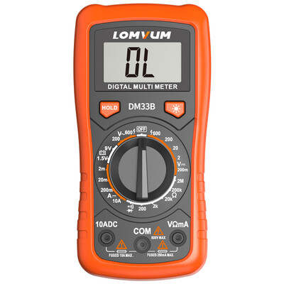 Long Yun LOMVUM DM33B intelligent anti-burning multimeter manual multi-function high-precision digital display electric universal table small standard version
Long Yun LOMVUM DM33B intelligent anti-burning multimeter manual multi-function high-precision digital display electric universal table small standard version