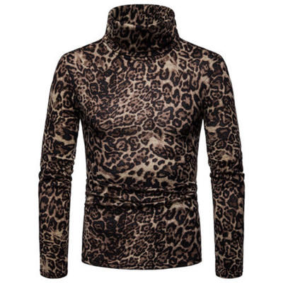 US Men Fashion Leopard Print Turtle Neck Long Sleeve Knit Pullover Sweater Tops
US Men Fashion Leopard Print Turtle Neck Long Sleeve Knit Pullover Sweater Tops