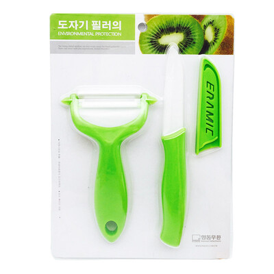 Ice frog color with a scabbard ceramic knife fruit knife knife ceramic peeler peeler two-piece (random color) IC-04
Ice frog color with a scabbard ceramic knife fruit knife knife ceramic peeler peeler two-piece (random color) IC-04