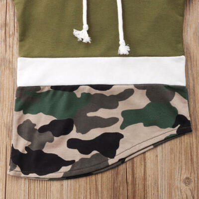 Toddler Kids Girls Long Sleeve Camo Hoodie Hooded Tops Jacket Coat Sweatshirt