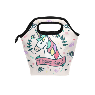 Lunch Bag Magical Unicorn Tote Travel Picnic Insulated Handbags Portable Zipper Lunch Bag Box
Lunch Bag Magical Unicorn Tote Travel Picnic Insulated Handbags Portable Zipper Lunch Bag Box