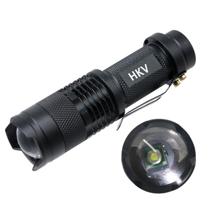 HKV Cree Q5 Mini LED Flashlights Telescopic Zoom 3 Mode Waterproof Tactical Torch Penlight
HKV Cree Q5 Mini LED Flashlights Telescopic Zoom 3 Mode Waterproof Tactical Torch Penlight
