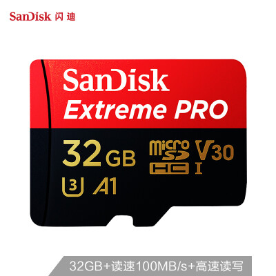 SanDisk 32GB read speed 95MB s write speed 90MB s supreme ultra-fast moving MicroSDHC UHS-I memory card V30 U3 Class10 TF card
SanDisk 32GB read speed 95MB s write speed 90MB s supreme ultra-fast moving MicroSDHC UHS-I memory card V30 U3 Class10 TF card