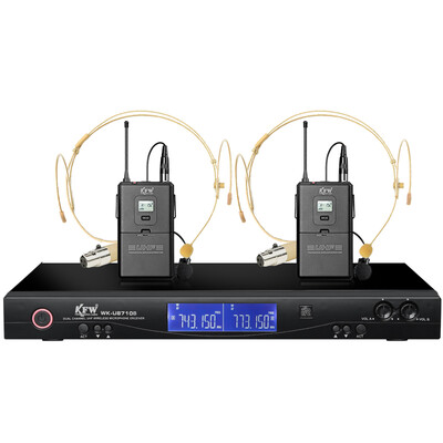 KFW WK-U8710B wireless microphone conference training performance U section of the microphone one drag two pairs of collar clip 2 wearing
KFW WK-U8710B wireless microphone conference training performance U section of the microphone one drag two pairs of collar clip 2 wearing